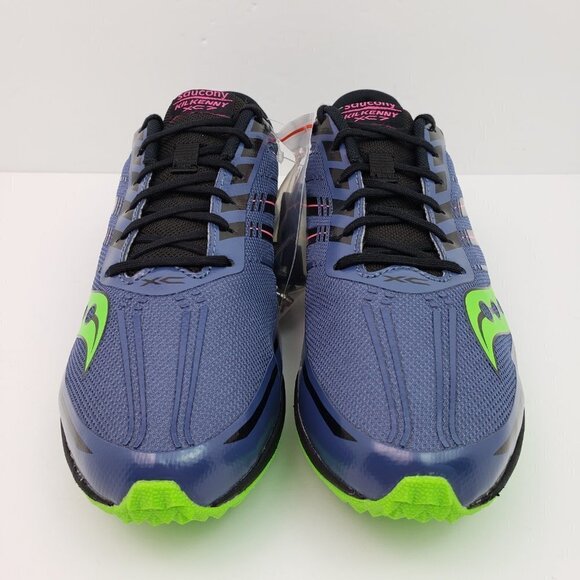 Saucony Kilkenny XC7 Spike Womens Size 10.5 Gray Green Pink Running Track Cleats - Picture 5 of 13